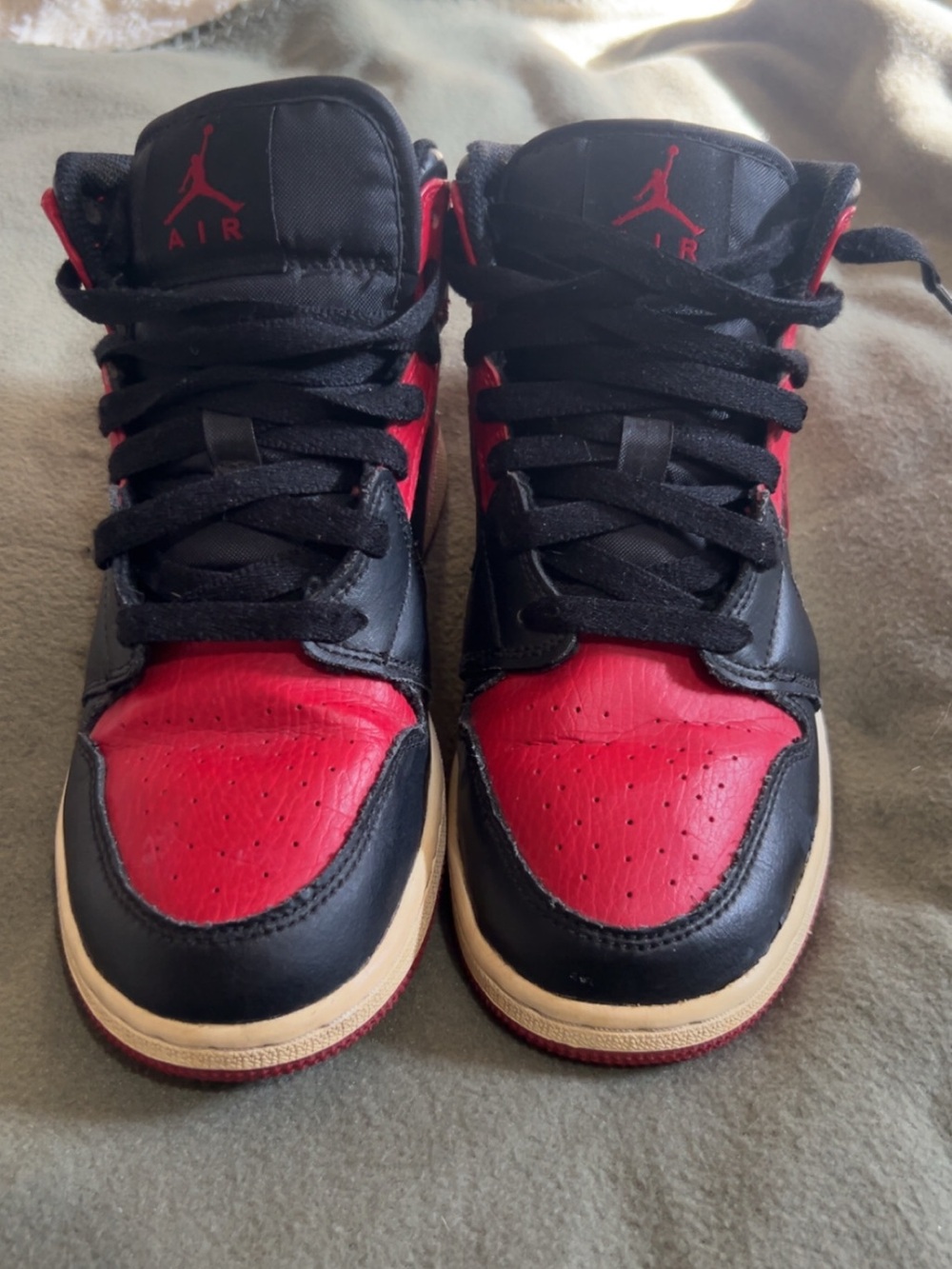 Jordan Kids Black and Red High-Top Sneakers